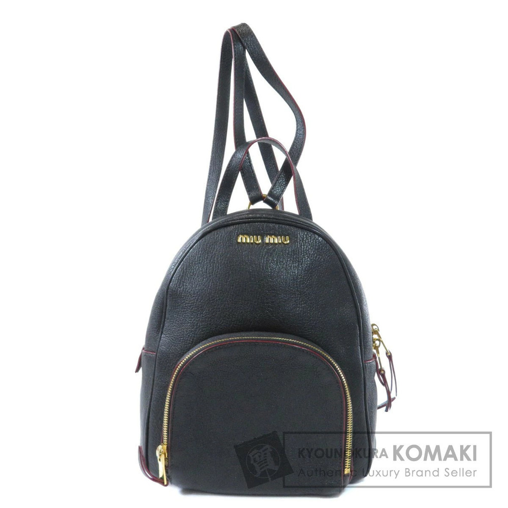 Miu Miu logo Backpack Rucksack Daypack leather